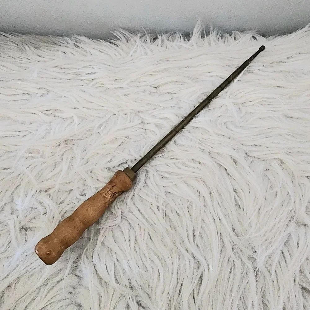 Antique Old US Marble Arms Rifle Cleaning Rod Tool wooden handle see photo